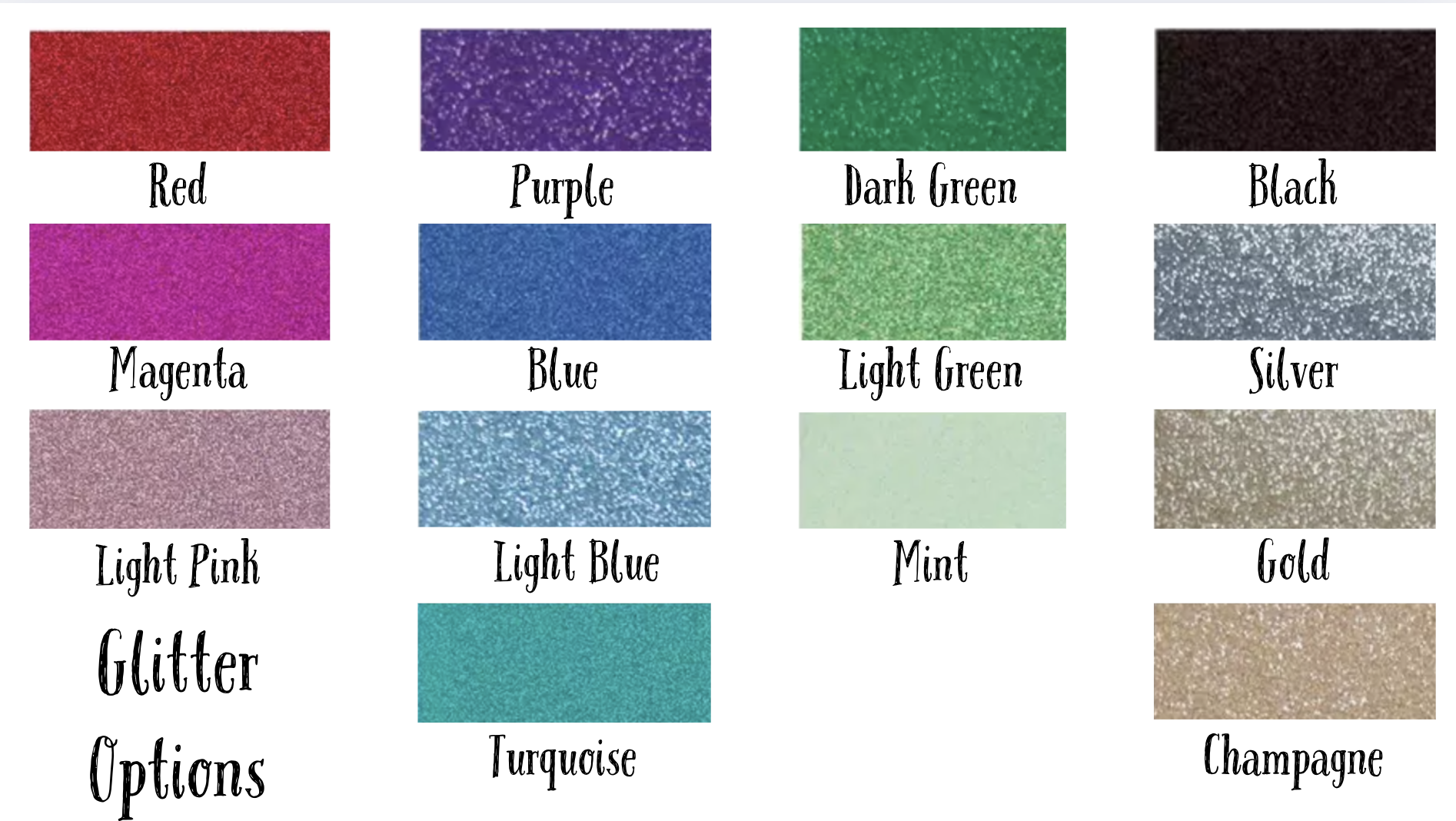 Glitter font available